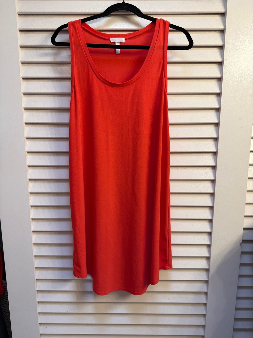 Leith Coral-Red Sleeveless Tank Dress